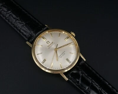 Reloj Omega Seamaster De Ville esfera plateada 34 mm 14 k GF automático vintage W1160 Foto 1 de 4