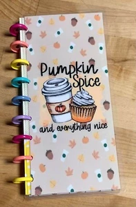 Juego de Cubierta Bonita Pumpkin Spice and Everything 4 Usos con Media Hoja NB Happy Planner- - Imagen 1 de 4