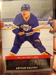2021-22 UD Series 1 Debut Dates #DD-4 Arthur Kaliyev - Los Angeles Kings!