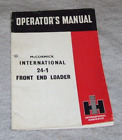 McCORMICK INTERNATIONAL 24-12 FRONT END LOADER OPERATOR&#39;S MANUAL 1969