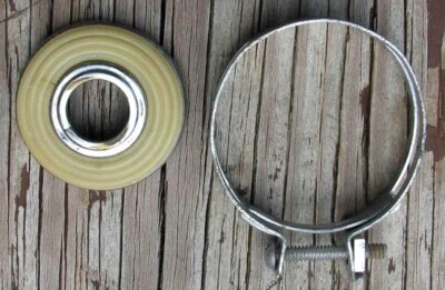 EARLY ORIGINAL AUBURN ESCUTCHEON AND CLAMP NICE L@@K #E581 - Image 1 of 4