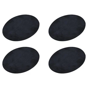 Ellenbogen Knie Bügelflicken Stoffflicken Reparaturflicken oval dunkelblau 4 Stück - Bild 1 von 6