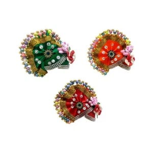 Laddu Gopal Kanha Ji Mukut Pagdi Shringar Set Size 2 No - Picture 1 of 4