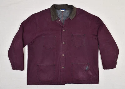 VTG Dickies Men's Cotton Red Size 2XL Chore Jacket Blanket Lined Distressed - Image 1 of 4