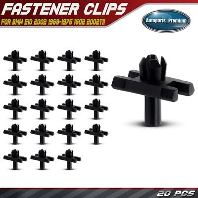 Clips de retención de molduras laterales de carrocería de nailon de 20x 6,3 mm para BMW E10 1602 2002 2002tii Foto 1 de 4