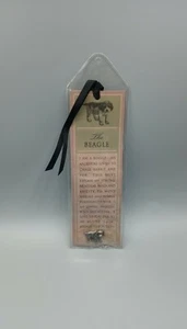 Russ Berrie & Co Purebred Puppies Beagle Dog Pewter Pin & Bookmark NEW - Foto 1 di 7