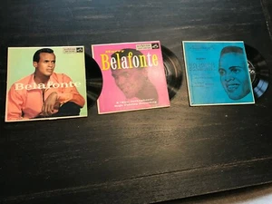 45 RPM Harry Belafonte 3 Extended Play Records with Dust Jackets - Picture 1 of 7