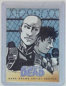 WALKING DEAD COMIC SKETCH CARD SET 2: GLENN & MAGGIE: ARTIST UNKNOWN UK 11 - Picture 1 of 2
