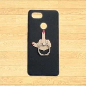 Case For Google Pixel 3 3A 4 XL 5 5A 6 6A 3D Middle Finger Holder Soft TPU Cover - Picture 1 of 4