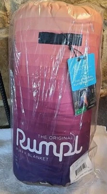 Manta RUMPL Hinchada 52"x75" Camping Viaje AMANECER PIXEL FADE Excelente NUEVA Foto 1 de 4