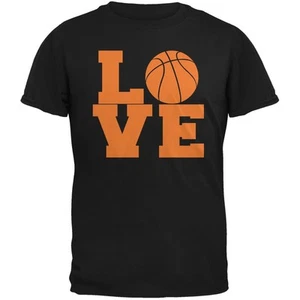 Basketball Love Black Adult T-Shirt - Picture 1 of 1