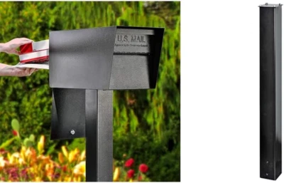 7526 Mail Manager Street Safe Locking Security Mailbox (Black) and  7121 Black I - Image 1 of 4