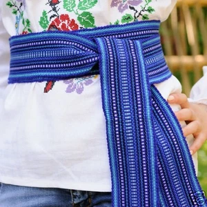 Ukrainian Krayka, Traditional Woven Belt, Thin, Red, Blue, Green, Orange. 130cm - Picture 1 of 10