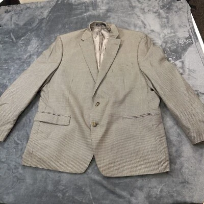 Lauren Ralph Lauren Suit Jacket Mens 46 R Brown Black Houndstooth 100% Wool - Image 1 of 4