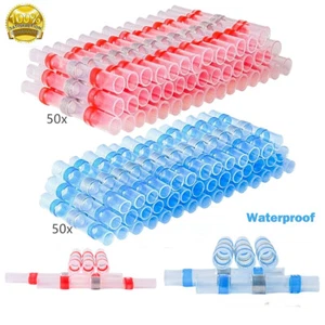 100 Stück Wasserdicht Schrumpf Draht Stoßklemmen Verbinder Lötzinn Dichtung Muffe - Bild 1 von 10