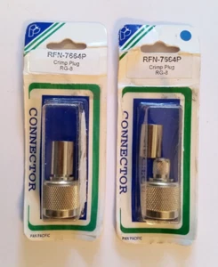 (2 pcs) RFN-7664P N-Type Male Crimp Plug for RG-8 Pan Pacific - Picture 1 of 2
