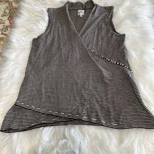 Top tejido sin mangas envolvente Nic + Zoe talla M nuevo con etiquetas $108 - Imagen 1 de 6