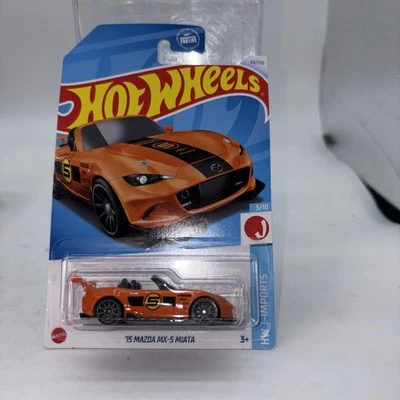 Hot Wheels 2024 HW J-Imports 3/10 Orange '15 Mazda MX-5 Miata - Image 1 of 2