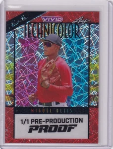 2023 Baseball  Leaf VIVID TECHNICOLOR MIGUEL BLEIS #1/1  PRE-PRODUCTION Proof - Picture 1 of 1