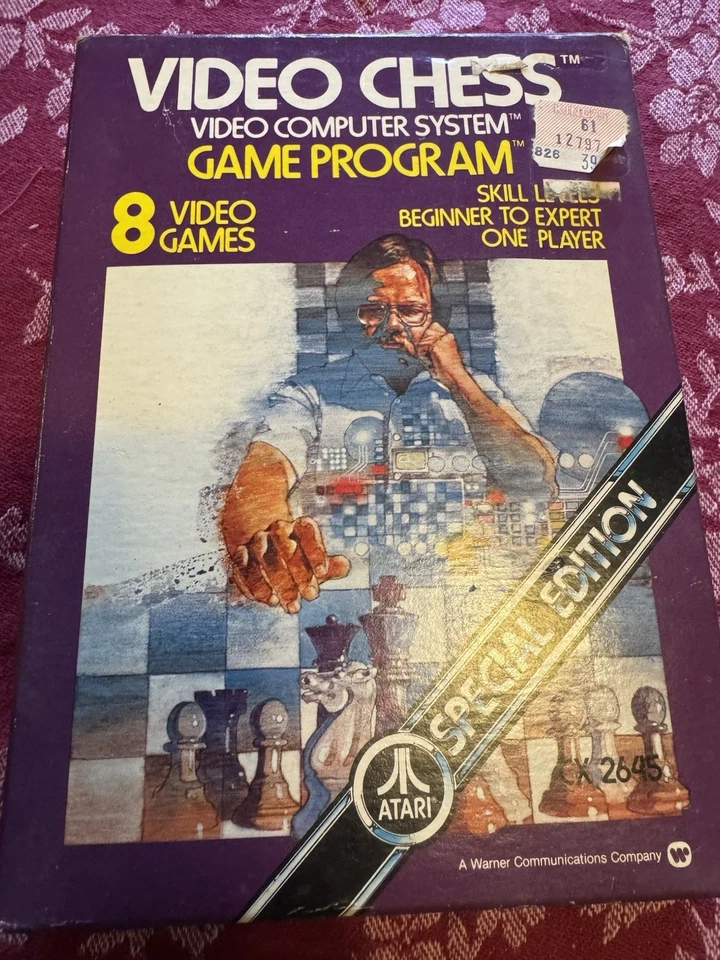 Atari 2600 Video Chess In Box, Cartridge, Manual - Image 1 of 2