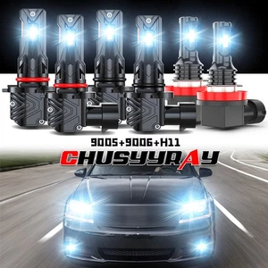 s+ For Dodge Avenger 2013-2014 6* LED Headlight Hi/Lo Beam + Fog Light Bulbs Kit - Picture 1 of 18
