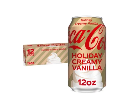 Coca-Cola Holiday Creamy Vanilla Soda Pop, 12 fl oz, 12 Pack- SAME DAY SHIPPING