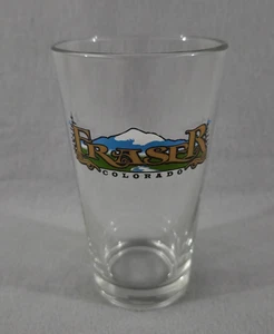 Fraser Colorado 6" Pint Beer Glass Logo with Mountain Background - Picture 1 of 5