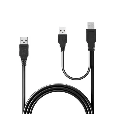 USB 2.0 Typ A Stecker auf Dual USB A Stecker Y-Splitter-Kabel-Schnur Schwar7528 - Bild 1 von 2