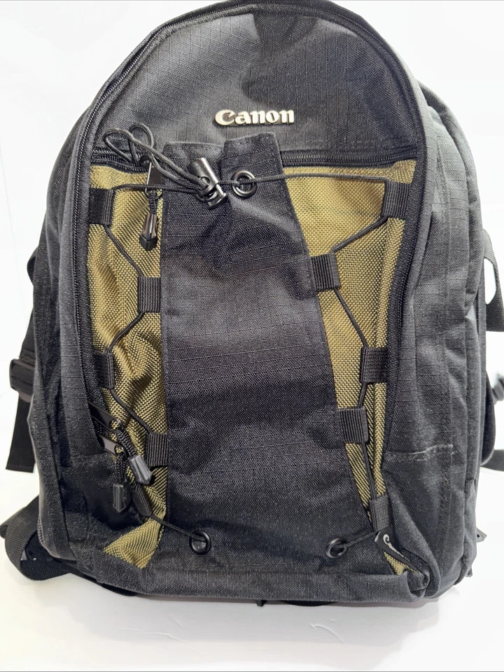 "Bolsa para cámara Canon negra verde, compartimentos, 10" x 6,5" x 15""" Foto 1 de 4