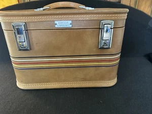 Maleta de tren vintage Amelia Earhart bronceada - 14x10x8,5 - Imagen 1 de 9