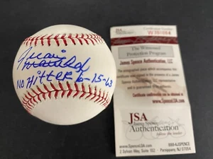 JUAN MARICHAL AUTOGRAPHED OMLB BASEBALL W/NO HITTER 6/15/63 JSA CERT.AOL-10 SIG - Picture 1 of 4