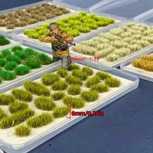 25pc Irregular Shape Grass Cluster Static Landscape Kit for Warhammer Terrain - Picture 1 of 20