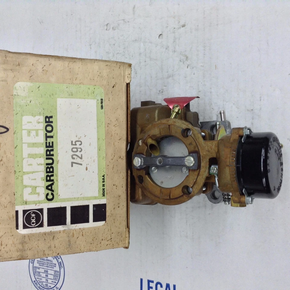 NOS CARTER YF CARBURETOR 7295S 1977 FORD MERCURY 200 ENGINE MANUAL TRANS - Изображение 1 из 1