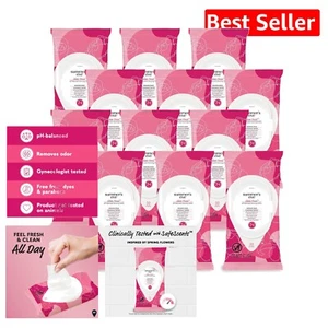 Sheer Floral Feminine Cleansing Wipes - 32 Count (12 Pack) for Sensitive Skin - Picture 1 of 9