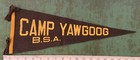 Vintage CAMP YAWGOOG Boy Scouts of America Souvenir PENNANT BSA Scouting Camping
