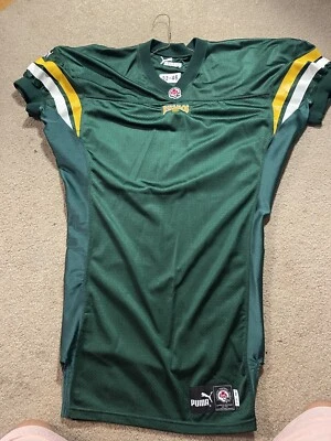 Camiseta de fútbol americano Puma CFL 2002 emitida por el equipo Edmonton Elks esquimales uniforme en blanco Foto 1 de 4