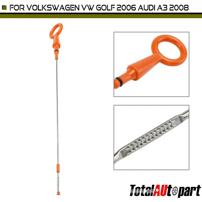 Varilla de medición de aceite de motor roja para Volkswagen Golf 2006 Polo Saveiro Vento Audi A3 2008 Foto 1 de 4