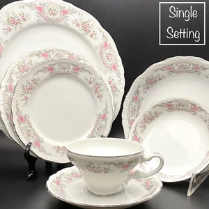 Style House Fine China Pompadour 14pc Dinner Place Setting for 2 Made in Japan - Picture 1 of 12