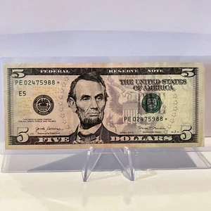 Low 3.2M Total Print Star Note $5 Dollar Bill Series 2017A * US Paper Currency - Picture 1 of 2