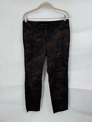 Pantalón Worth New York Mujer 8 Marrón Pierna Recta Retro Manchado Tie Dye Grunge Foto 1 de 4