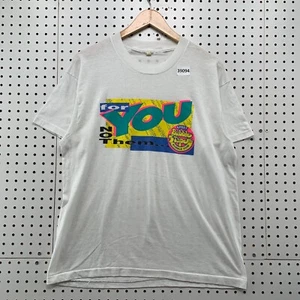 VTG 80s Bubble Tape Bubble Gum Shirt Mens Medium White Single Stitch USA 21x26 - Picture 1 of 17