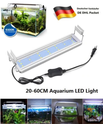 Éclairage d'aquarium LED RGB 20-60 CM lampe à poser lampe blanche et bleue FR - Photo 1/4