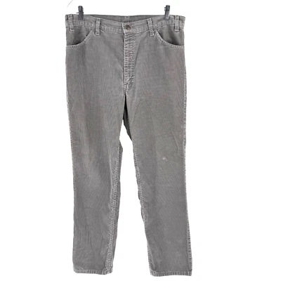 Vintage Levis 515 Corduroy Jeans Men's 36x30 Gray USA Made 90s Cords 1991 Preppy - Image 1 of 4