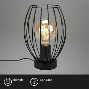 BRILONER Tischleuchte Stahl schwarz Tischlampe - Bild 1 von 5