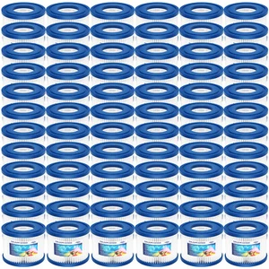Paquete de 72 cartuchos de filtro de piscina SPA para bañera de hidromasaje tipo VI para Coleman Saluspa Lay-Z-Spa - Imagen 1 de 16
