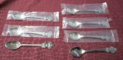 ROLEX 7 cucharas de recuerdo placa de plata Bucherer de Suiza excelente JU Foto 1 de 4