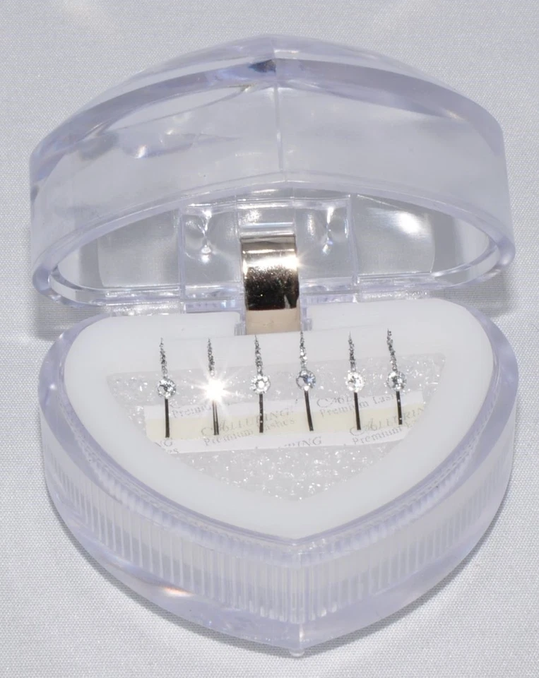 Extensiones de pestañas con brillo Swarovski de diamantes de imitación de cristal transparente 6 piezas Foto 1 de 3