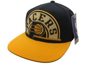 Indiana Pacers Adidas granatowy i żółty regulowana teksturowana płaska czapka