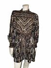 Vineet Bahl Arianna Tunic Patterned Multicolor Tunic Dress Size Small Petite