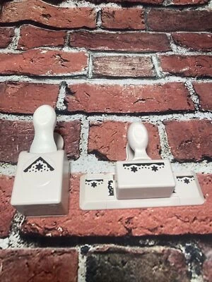 Martha Stewart Poinsettia Flourish Punch Around The Page Christmas Cards Flower - Image 1 of 4